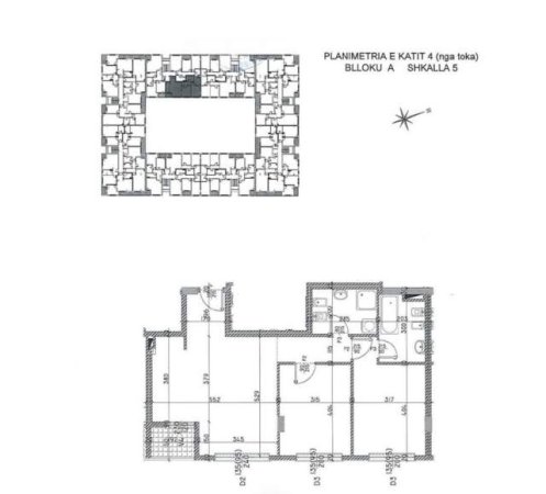 Tirane, shitet apartament 2+1 Kati 4, 96 m² 178.000 Euro tek Komuna e Parisit .