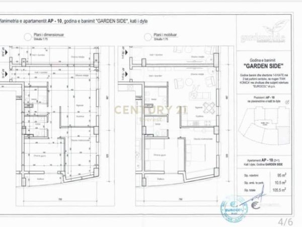 Tirane, shitet apartament 2+1 Kati 1, 106 m² 316.500 Euro (Stadiumit Air Albania)