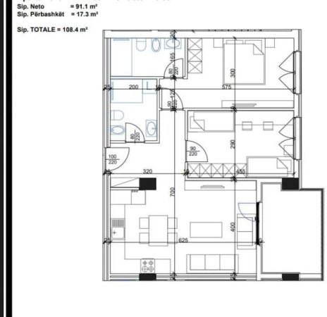 Tirane, shes apartament 2+1+A Kati 2, 108 m² 146.000 Euro (Rruga Dritan Hoxha)