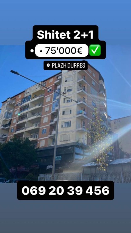 Durres, shitet apartament 2+1+BLK Kati 2, 91 m² 75.000 Euro (🏡Lagja 13,Plazh Durres)