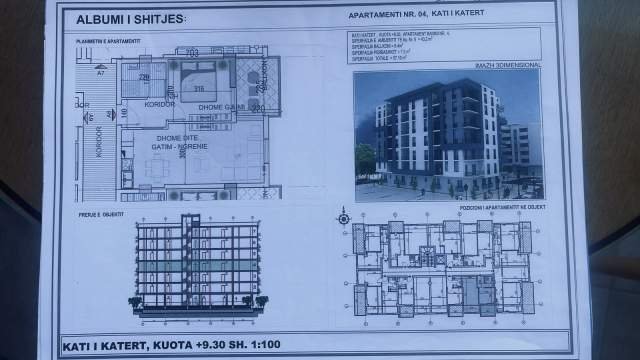 Durres, shes apartament 1+1 Kati 4, 58 m² 49.000 Euro (Golem)