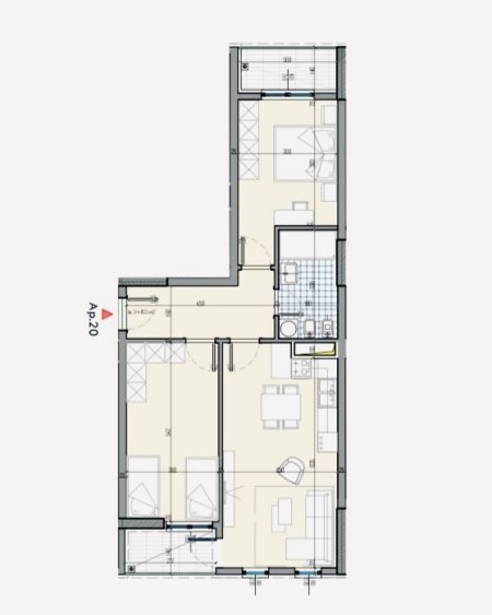 Tirane, shes apartament 2+1 Kati 4, 98 m² 83.000 Euro (QTU)