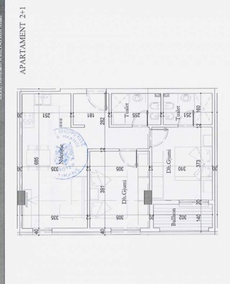 Tirane, shitet apartament 2+1 Kati 4, 85 m² 1 Euro