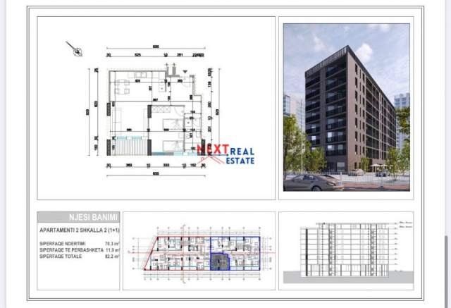 Vlore, shitet apartament 1+1 Kati 1, 82 m² 90.420 Euro (Rruga Pelivan Leskaj)