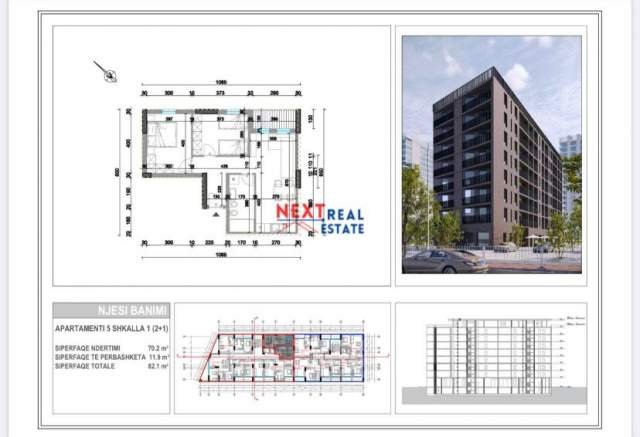 Vlore, shitet apartament 1+1 Kati 1, 82 m² 90.310  (Rruga Pelivan Leskaj)