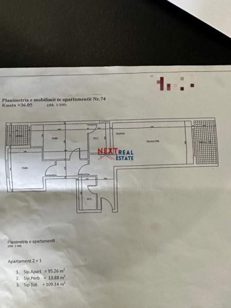 Vlore, shitet apartament 2+1+A+BLK Kati 12, 109 m² 150.000 Euro (Perballe Stadiumit “Flamurtari”, Vlore)