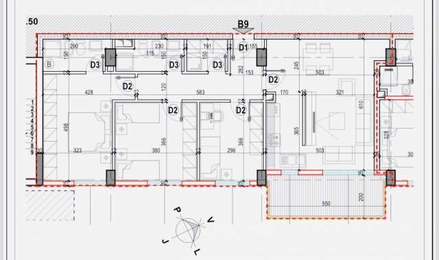 Tirane, shes apartament 1+1 Kati 3, 77 m² 1.250 Euro/m2