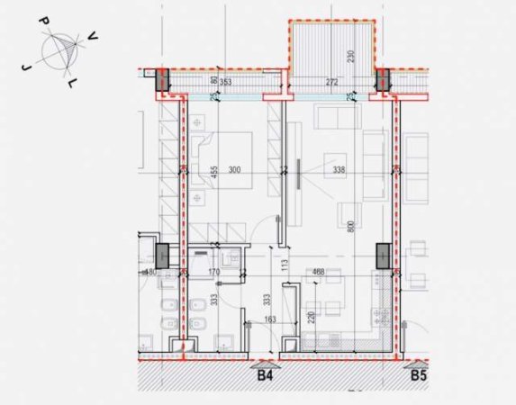 Tirane, shes apartament 1+1 Kati 3, 77 m² 1.250 Euro/m2