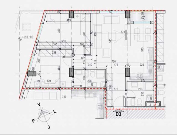 Tirane, shes apartament 1+1 Kati 3, 77 m² 1.250 Euro/m2