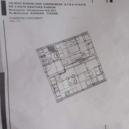 Tirane, shes apartament 1+1+BLK Kati 7, 68 m² 80.000 Euro (astir)