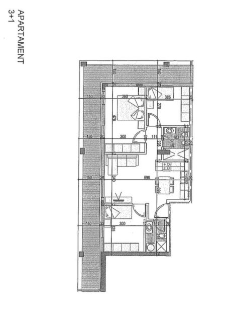Tirane, shitet apartament 3+1 Kati 7, 1.256 m² 116.500 Euro (Rruga "29 Nentori")