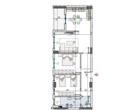 Tirane, shitet apartament 2+1 Kati 2, 109 m² 920 Euro/m2 (Paskuqan)