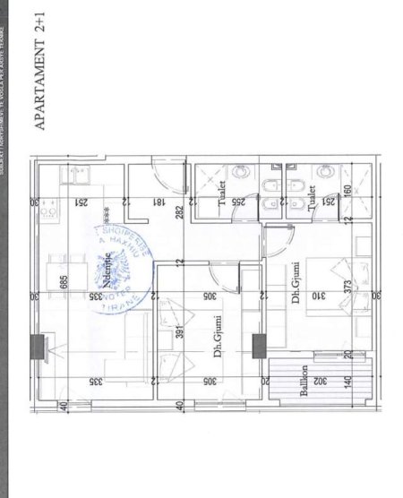 Tirane, shitet apartament 2+1 Kati 4, 85 m² 930 Euro/m2 (Rruga 29 Nentori)