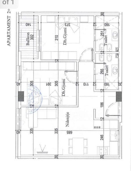 Tirane, shes apartament 2+1+BLK Kati 4, 87 m² 930 Euro/m2 (Perballe Casa Italia)