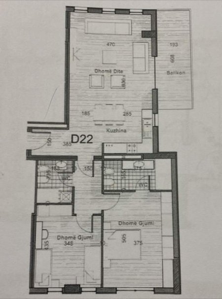 Tirane, shitet apartament 2+1 Kati 2, 133 m² 97.000 Euro