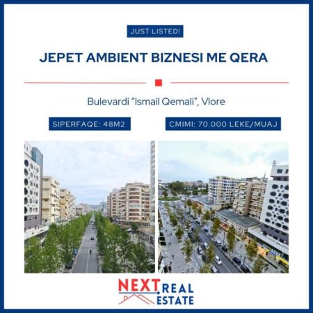 Vlore, jepet me qera ambjent biznesi Kati 0, 48 m² 70.000 Leke (Bulevardi Ismail Qemali)