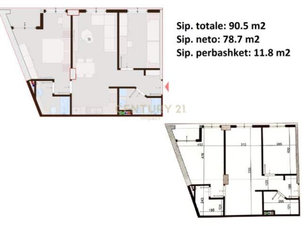 Tirane, shitet apartament 2+1 Kati 3, 126.700 Euro