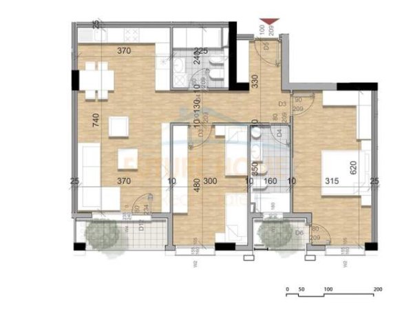 Tirane, shitet apartament 2+1+BLK Kati 9, 110 m² 167.000 Euro (Teodor Keko)