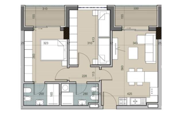 Tirane, shitet apartament 2+1+BLK Kati 6, 92 m² 74.000 Euro (Univers City QTU)
