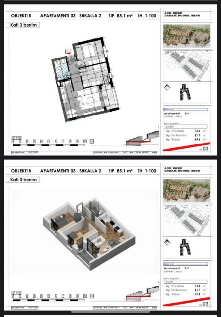 Tirane, shitet apartament 2+1+BLK Kati 2, 86 m² 146.000 Euro (Kopshti Zoologjik)