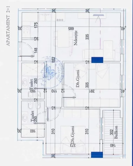 Tirane, shitet apartament 2+1 Kati 4, 85 m² 1 Euro
