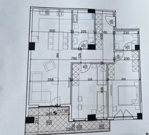 Tirane, shitet apartament 2+1 Kati 1, 112 m² 1.320 Euro/m2