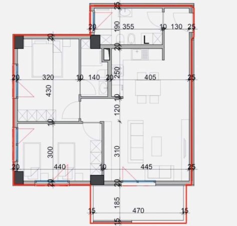 Tirane, shitet apartament 2+1 Kati 1, 82 m² 1.300 Euro/m2