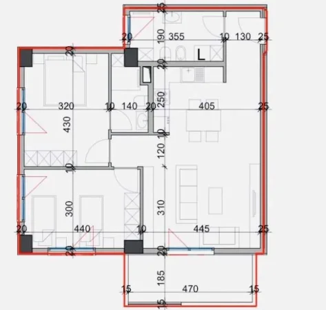 Tirane, shitet apartament 2+1 Kati 1, 82 m² 1.300 Euro/m2
