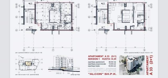 Tirane, shitet apartament 2+1 Kati 2, 93 m² 183.500 Euro (Drago Siliqi)