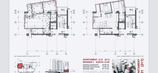 Tirane, shitet apartament 2+1 Kati 2, 97 m² 190.000 Euro (Drago Siliqi)