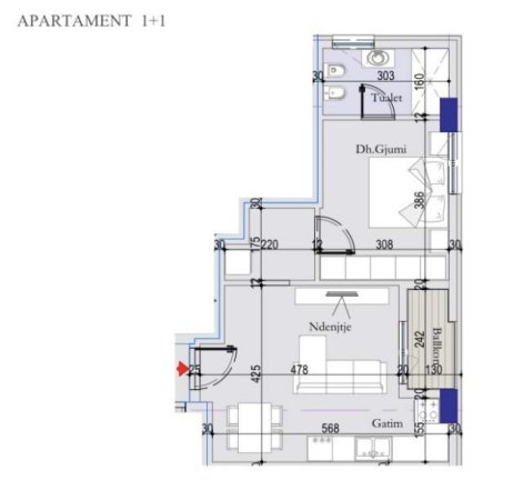 Tirane, shitet apartament 2+1 Kati 3, 86 m² 79.000 Euro (Dogana)