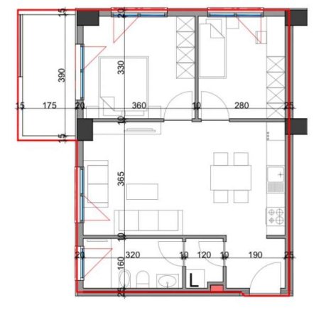 Tirane, shitet apartament 2+1+BLK Kati 1, 82 m² 107.500