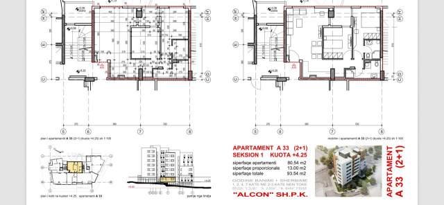Tirane, shitet apartament 2+1+BLK 94 m² 183.500 Euro (rruga Drago Silici)