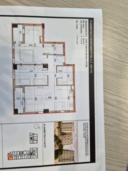 Tirane, shitet apartament 2+1 Kati 4, 111 m² 222.000 Euro (rruga Petrela)