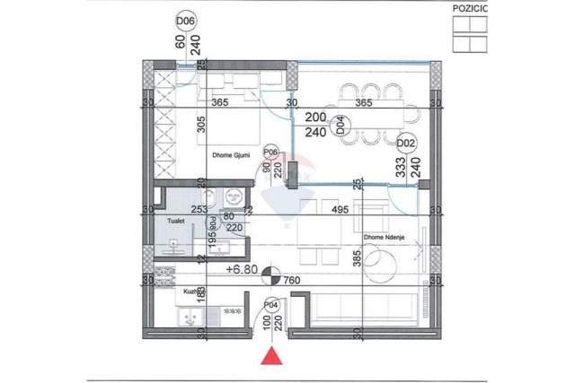 Gjiri Lalezit, shitet apartament 1+1 Kati 2, 70 m² 134.200 Euro (Gjiri Lalezit)