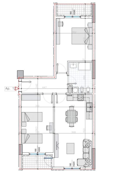 Tirane, shitet apartament 2+1 Kati 3, 88 m² 75.000 Euro