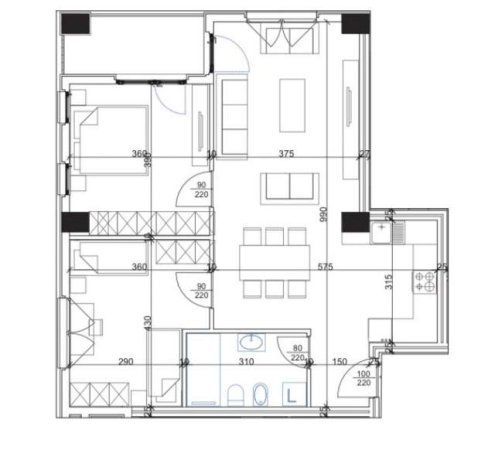 Tirane, shitet apartament 2+1 Kati 2, 109 m² 153.000 Euro