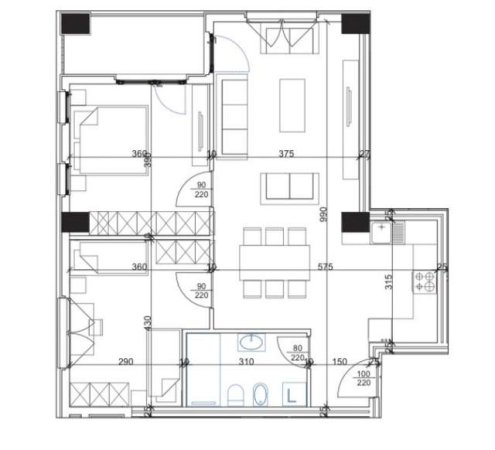 Tirane, shitet apartament 2+1 Kati 4, 109 m² 1.400 Euro/m2 (Rruga Dritan Hoxha)