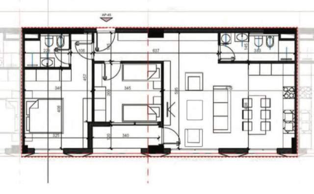 Tirane, shitet apartament 2+1 Kati 7, 104 m² 1.400 Euro (Rruga New Bulevard Tirane)