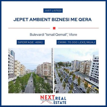 Vlore, jepet me qera ambjent biznesi Kati 0, 48 m² 70.000 Leke (Bulevardi Ismail Qemali, Vlore)