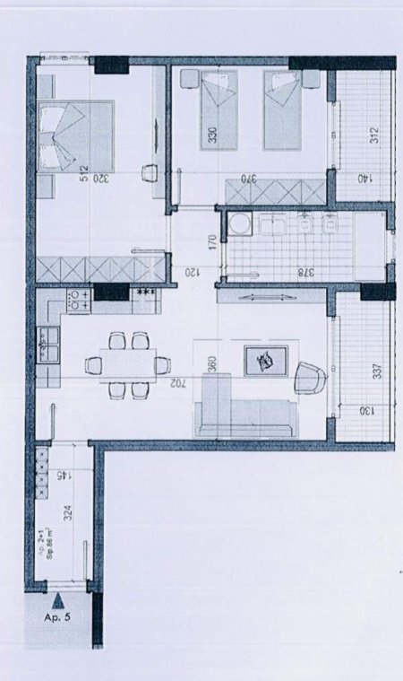 Tirane, shitet apartament 2+1 Kati 5, 104 m² 64.000 Euro