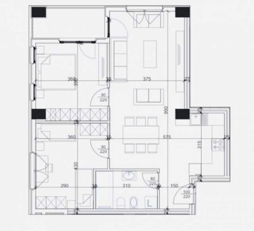 Tirane, shitet apartament Kati 2, 109 m² 1.400 Euro/m2