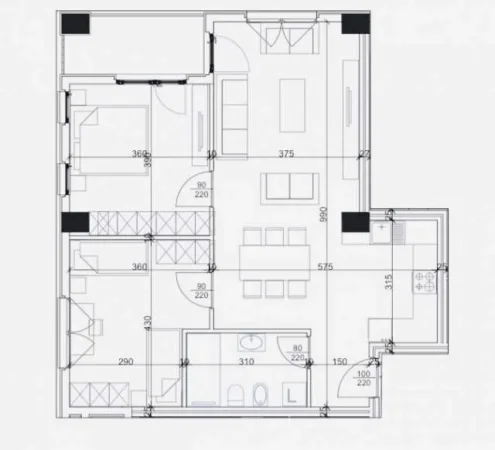 Tirane, shitet apartament Kati 2, 109 m² 1.400 Euro/m2