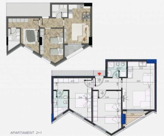 Tirane, shitet apartament Kati 6, 96 m² 1.600 Euro/m2