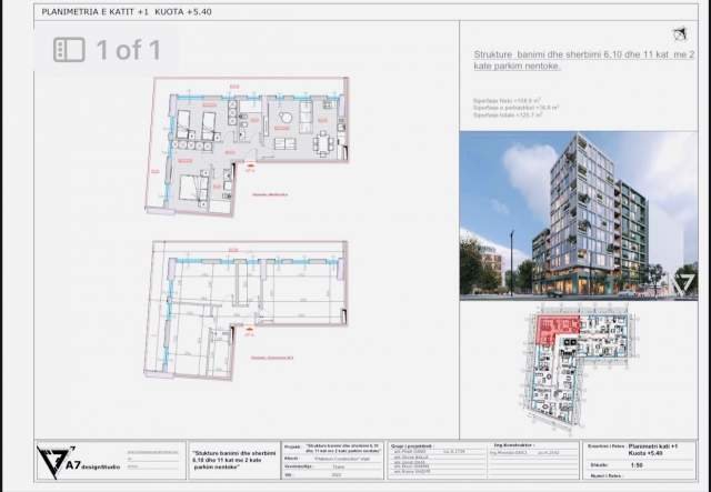 Tirane, shitet apartament Kati 1, 100 m² 150.000 Euro