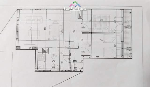 Tirane, shes apartament 2+1 Kati 7, 89 m² 152.000 Euro (shkolla e kuqe)