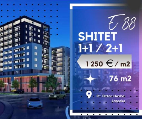 Tirane, shitet apartament 1+1+BLK Kati 2, 76 m² 1.250 Euro/m2 (Rr Dritan Hoxha)