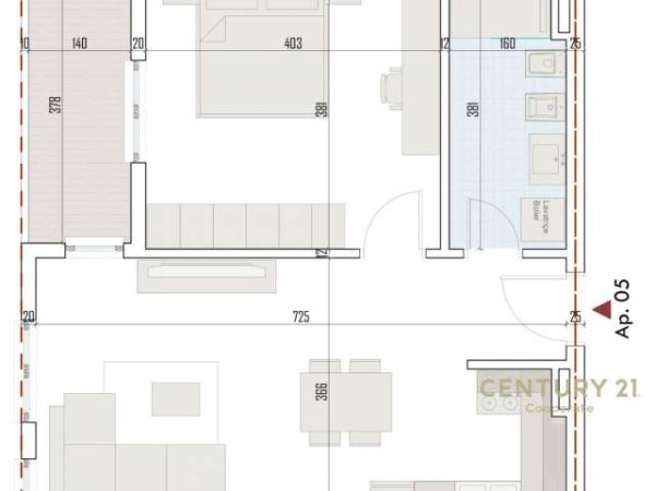 Tirane, shitet apartament 2+1 Kati 1, 105 m² 94.500 Euro (lidhja e prizrenit)