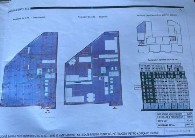 Tirane, shitet apartament 2+1 Kati 4, 223.910 Euro (Komuna e Parisit)