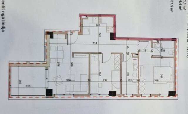 Tirane, shitet apartament 2+1 Kati 4, 107 m² 214.000 Euro (Rruga Jordan Misja)
